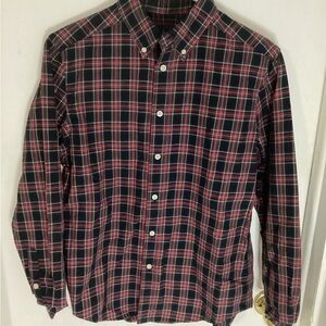 Ralph Lauren Boys Classic Fit red plaid button up size L (14-16)